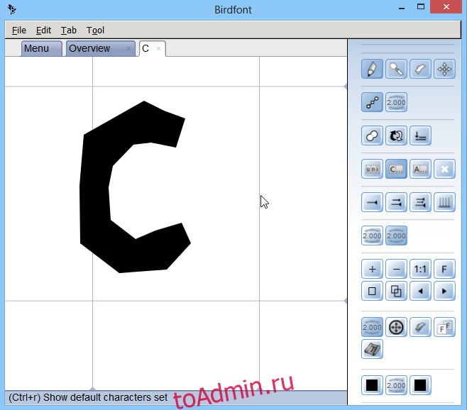 BirdFont_New Font_Font Character_C_Draw_Done