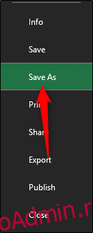 Сохранить как Excel