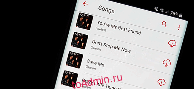 Приложение Apple Music на Samsung Galaxy S9.