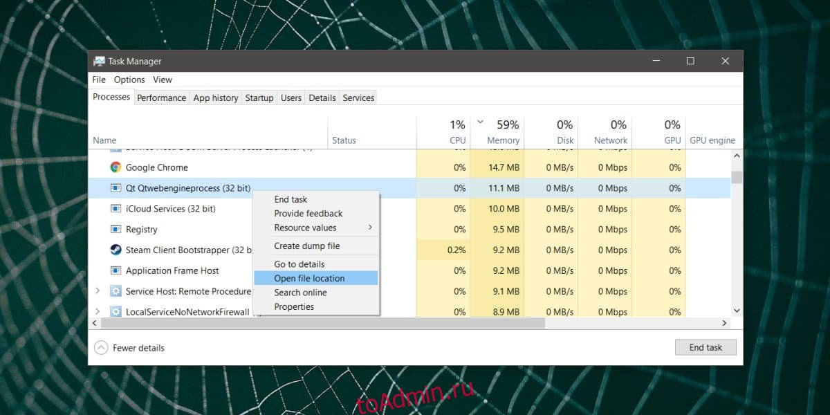 Task manager process