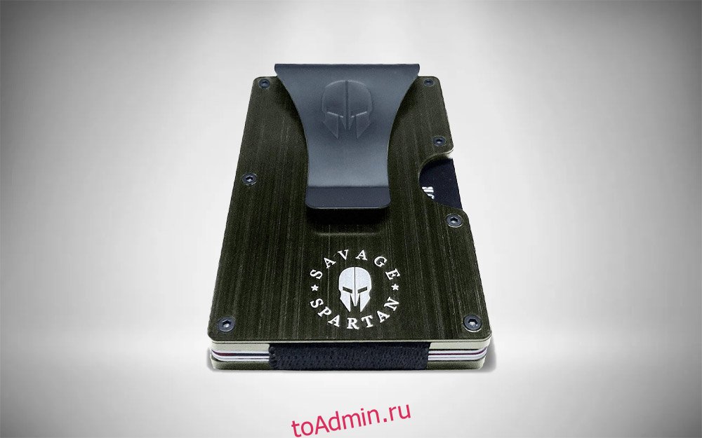 Тактический кошелек Savage Spartan |  Тонкий минималистский блокирующий RFID алюминиевый металлический держатель кредитной карты