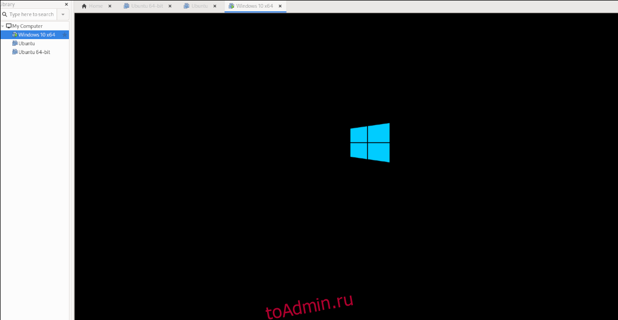   Виртуальная машина Windows 10 в VMware в Linux